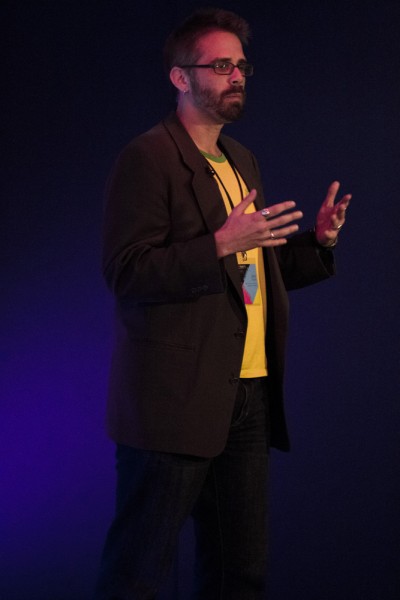  John Troyer using officially recognizable TED talk hand gestures